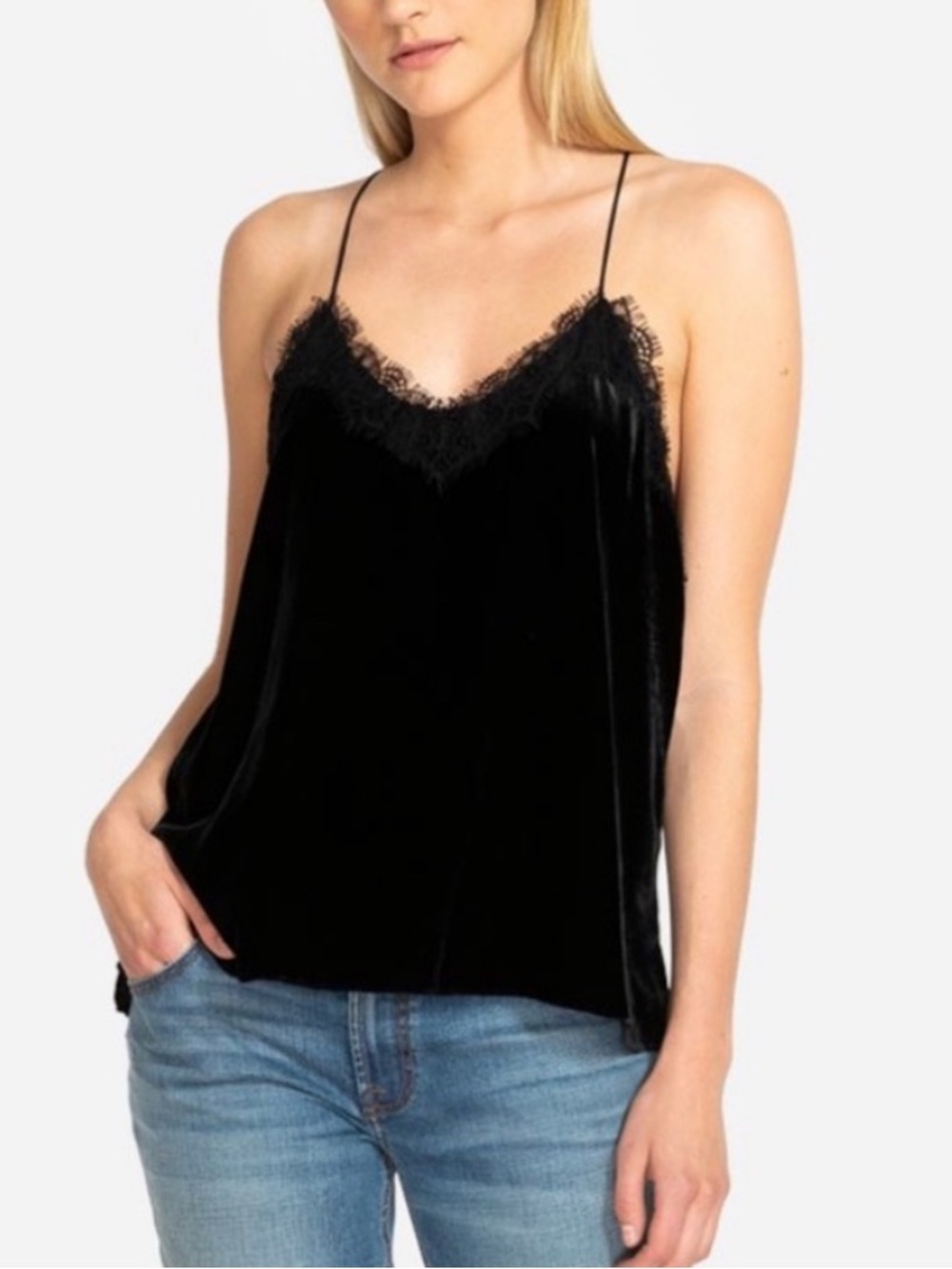 Jade Johnny Was Lace and velvet cami